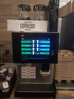 Make your own Latte for the price of a coffee. Love the Americano with fresh ground beans.