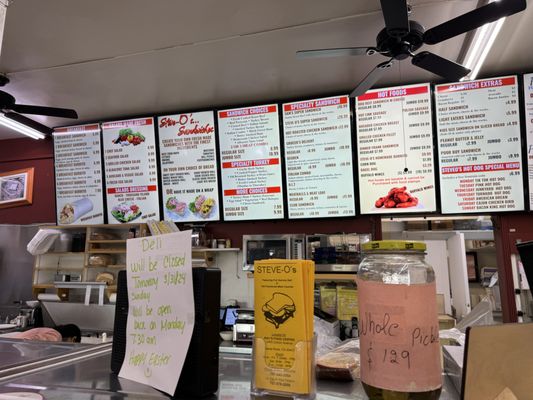 Deli Counter & Menu