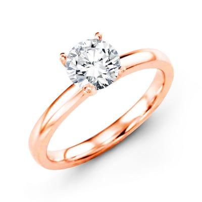 Rose gold solitaire engagement ring