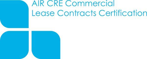 AIR CRE Commercial Lease Contracts Certification