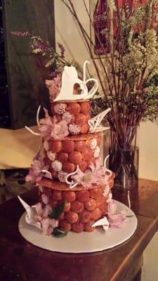 French wedding cake "Piece montee" in New York city by Chef Simon Herfray