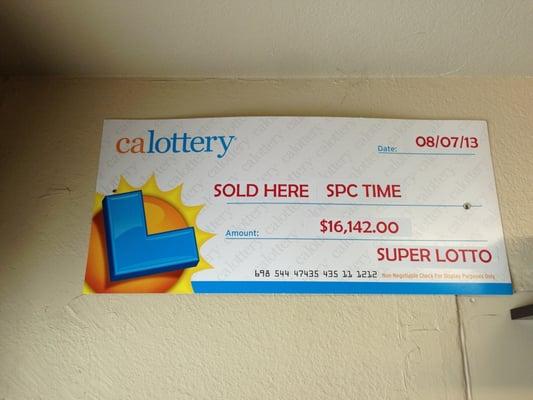 Super lotto winner from here