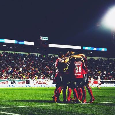 Professional soccer game. Xolos of Tijuana, Mexico