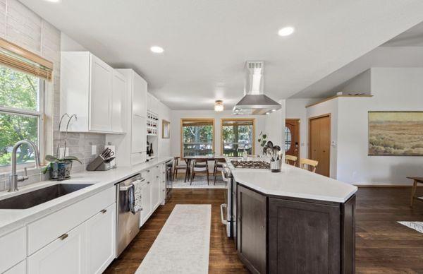 Kitchen tile work and sink hookup