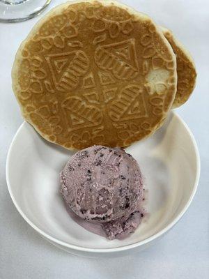 Pizzelles and gelato