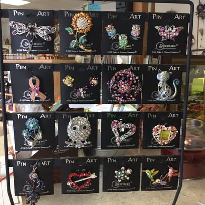 New Crystal pins in many styles