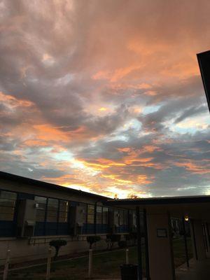 Sunset at Thomas Downey High school