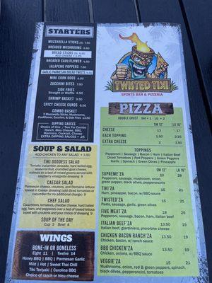 Great fried food options and wonderful pizza