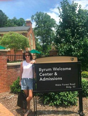 Andrea Rubin Graziano of International College Counselors visits Wake Forest.