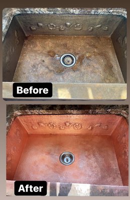 sink before and after