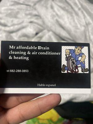 Mr affordable Drain Clening & air Conditioner & Heating