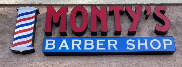 Barbershop sign outside