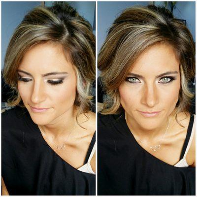 Bride's hair and makeup