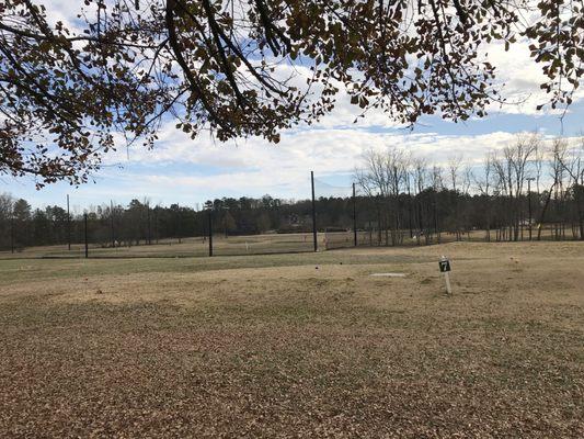 7th tee, driving range in background