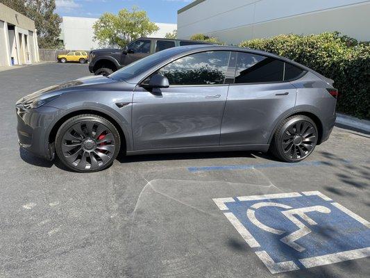 Model 3 just finished! Beautifully 15% Rayno Ceramic in rear and Sides! 70% 3M Ceramic on Sunroof and Windshield!