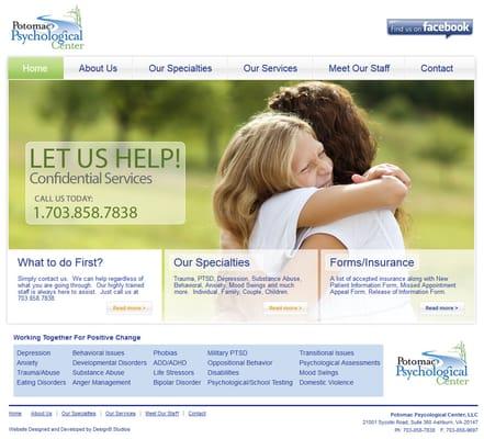 Potomac Psychological Center Ashburn Website Redesign