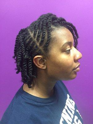 Flat twist/two strand combo