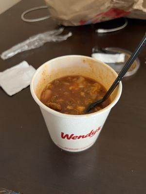 Why don't they fill up the chili? This is how filled up it is. Pathetic.