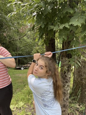 Slackers having fun on the Slack line