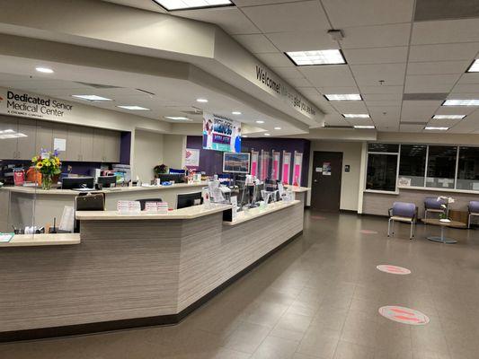 Dedicated Senior Medical Center Front Desk Interior