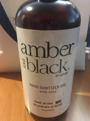 Amber and Black by Ocean Hand Sanitizer Gel w/ Aloe