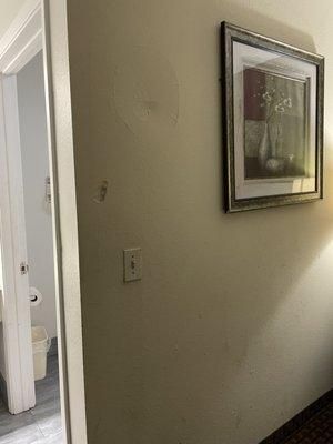 Holes in the walls.