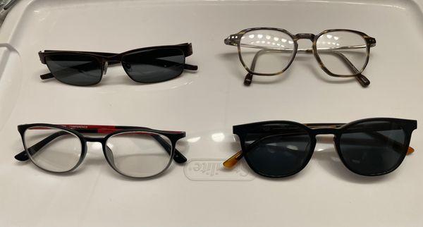 Right-hand column: my current frames;  Left-hand column: my frames from 2019