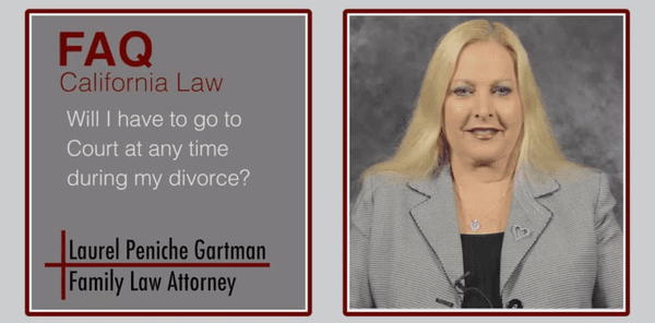 Will I have to go to Court at any time during my divorce in California?