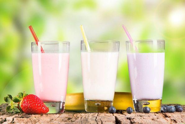 Start your day with our healthy shakes ranging in flavors from chocolate, vanilla, strawberries, mango, coffee, or a mix of two.