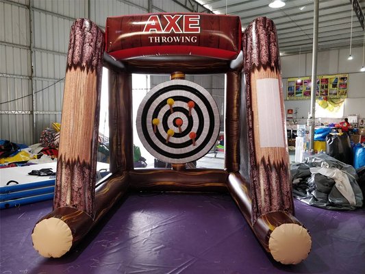 Giant axe throwing game  Velcro axes stick