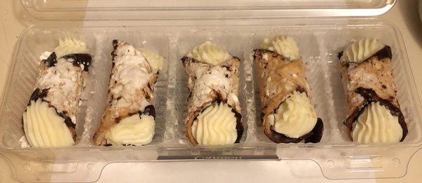 Mini chocolate cannolis. Delicious!