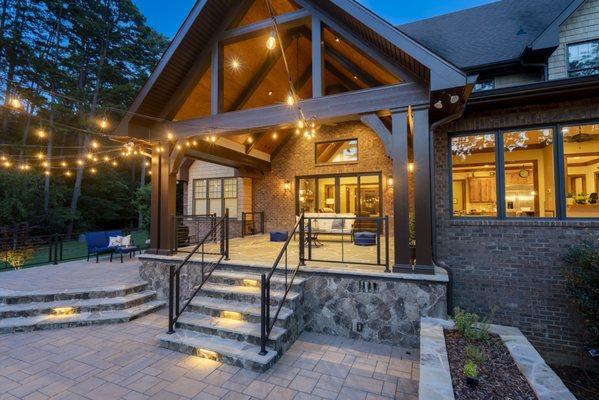 Beautiful covered structure and patio.