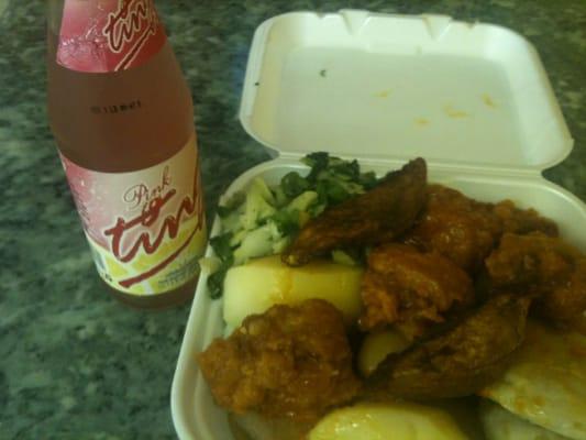 Sweet and sour chicken with a Pink Thing