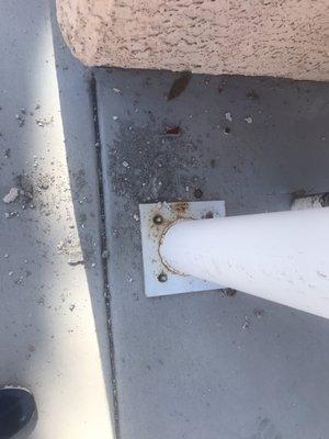 Damaged gas meter barrier