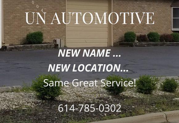 1004 Proprietor Rd in Worthington is our new location! Visit www.unautomotive.com for details.