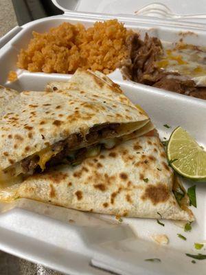 Carne asada quesadilla.