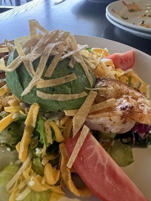 Blackened shrimp and avocado salad