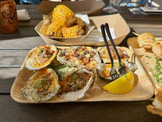 GRAND CENTRAL OYSTERS and FRIED STREET CORN