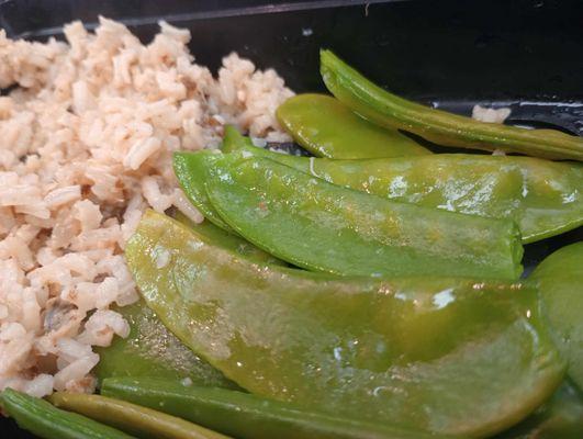 Steamed Shrimp & Snow Peas - scarfed down the shrimp & most veggies before I remembered to photo! (Medium to Large Shrimp & Crispy Snowpeas)