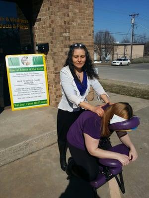 Corporate and Event Chair massage services.