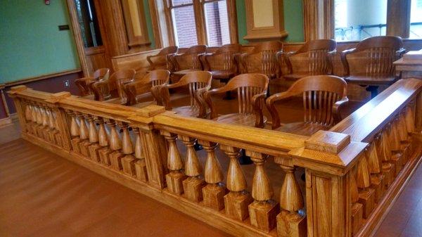 The jurors sit here.