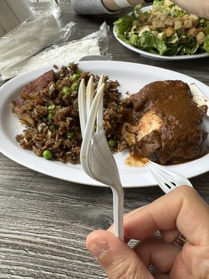 Jerk chicken (with a side of bent forks)