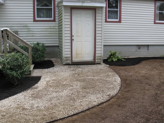 New Gravel walkway