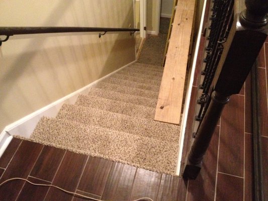 Also new carpet on the stairs and entry landing up to the office.