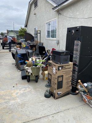 Garage was cleaned out, a lot of miscellaneous things cleared out in an hour.