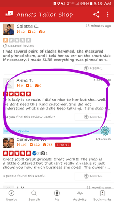 5-star review from owner response to mine. Changed story/comment on my review 3 times! Knows she was wrong but trying to explain it away.