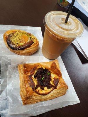 Blackhole Bakery Pastries and a Cold brew with oat milk