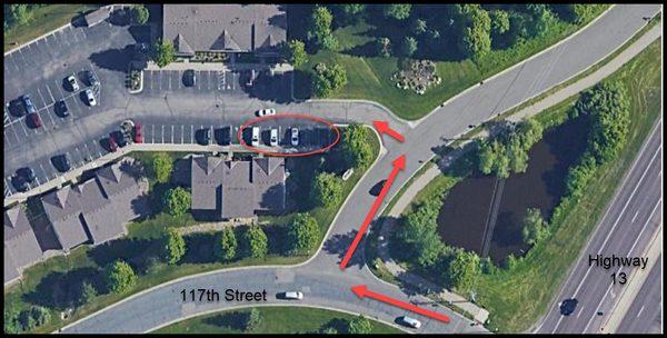 COVID-19 Testing Burnsville Parking Map