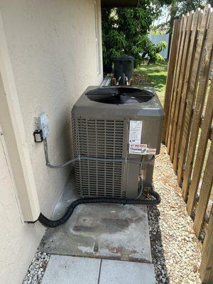 Newly installed condenser