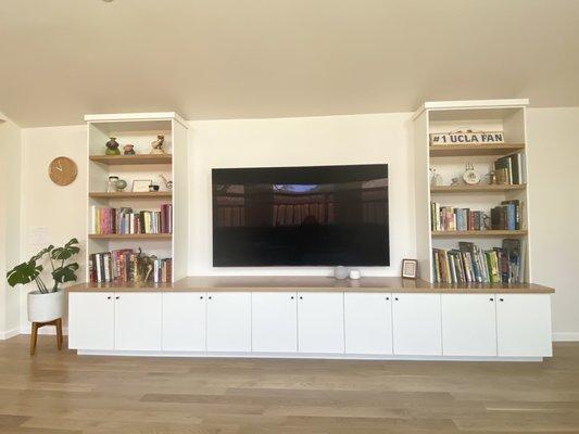 Custom media center with storage